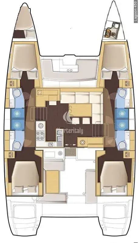 Lagoon 450 F - 4 + 1 cab. - AMARE I - 2