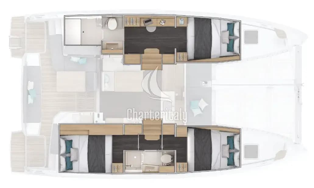 Lagoon 38 - 3 cab. - Tandem - 2