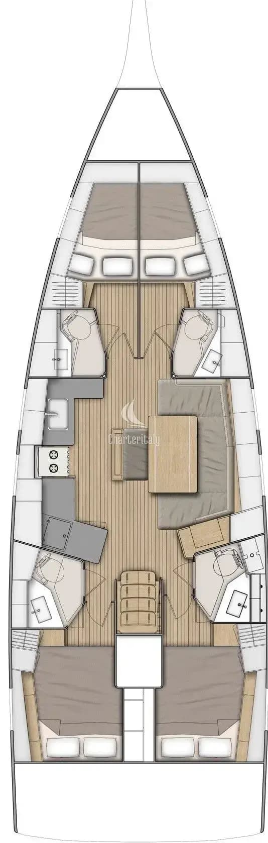 Oceanis 46.1 - 4 cab. - Anne - 2