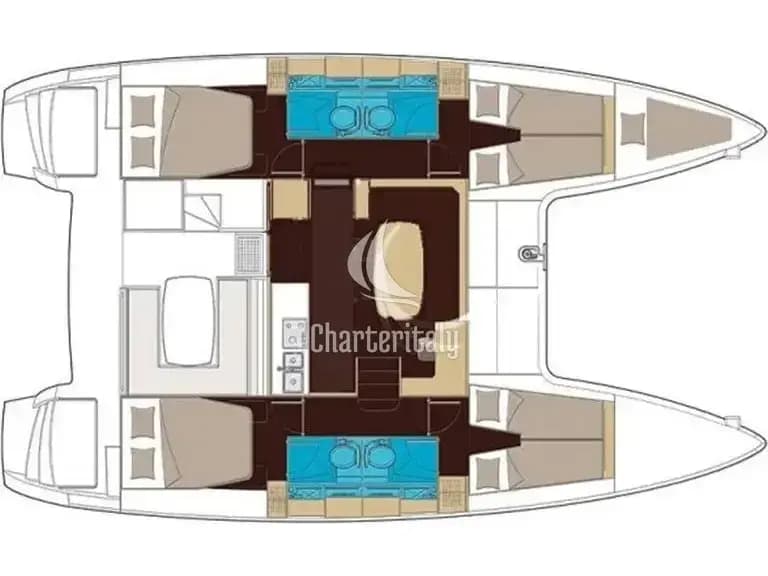 Lagoon 400 S2 - Red  Sail - 8