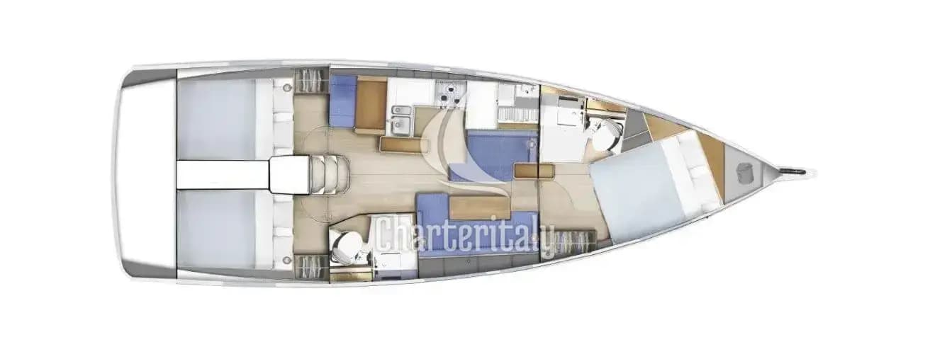 Sun Odyssey 410 - 3 cab. - First Date - 3
