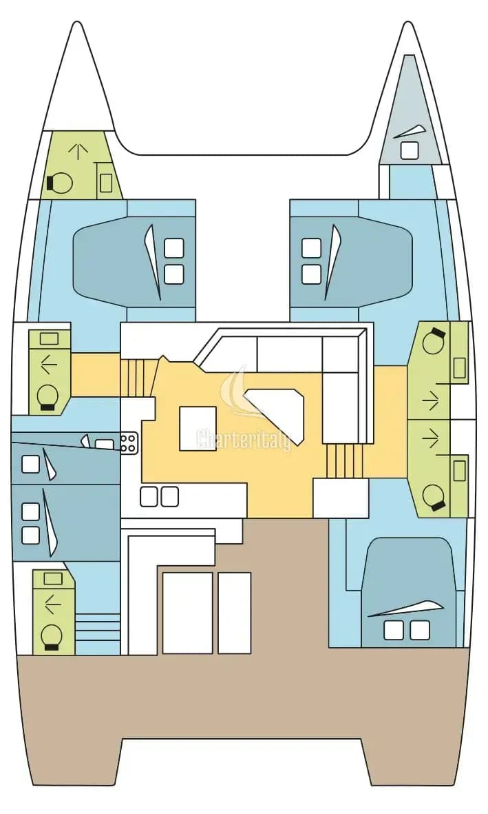 Fountaine Pajot Saona 47 Quintet - 5 + 1 cab. - FREJA - 2